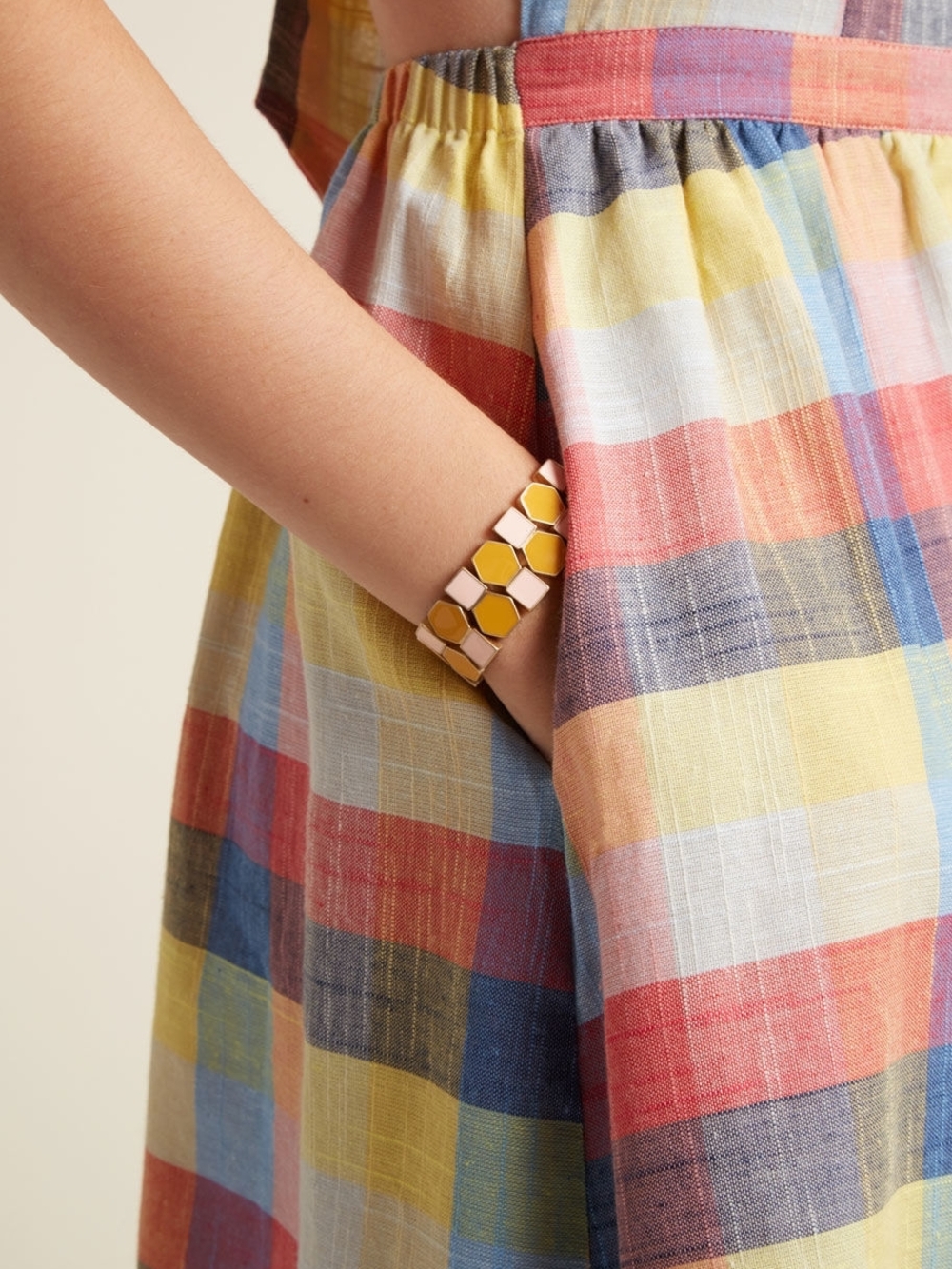 Modcloth Multicolor Gingham Sundress Prairie Picnic Cottagecore Boho Small - Picture 3 of 12